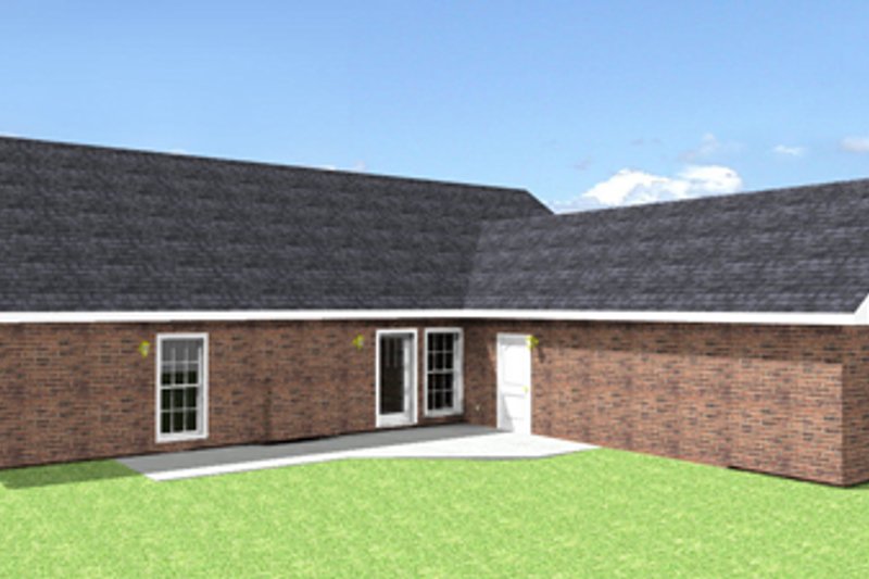 House Plan Design - Exterior - Rear Elevation for Country House Plan #44-115 - 4 bed, 3 bath