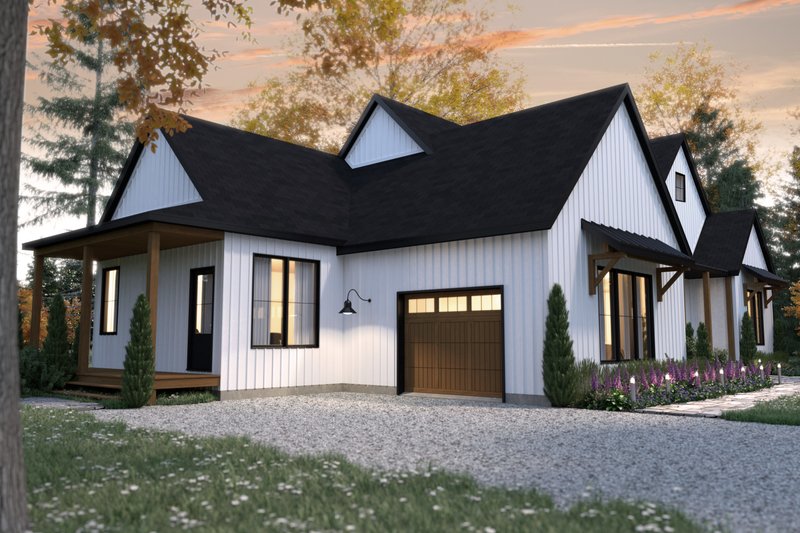Architectural House Design - Exterior - Front Elevation 4 for Farmhouse House Plan #23-2738 - 2 bed, 2.5 bath