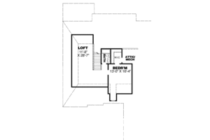 Floor Plan - Upper Floor for European House Plan #34-228 - 3 bed, 3 bath