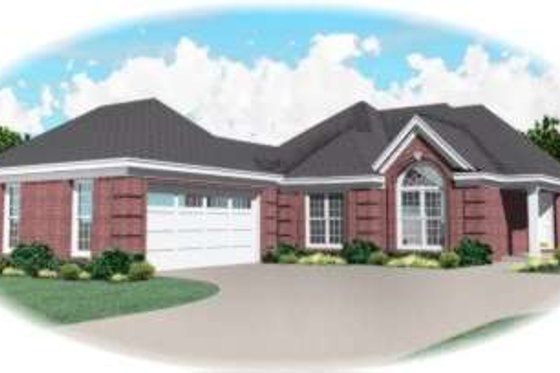 Exterior - Front Elevation for European House Plan #81-866 - 2 bed, 2 bath