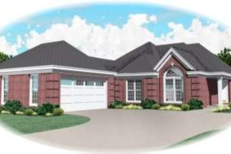 Exterior - Front Elevation 2 for European House Plan #81-866 - 2 bed, 2 bath