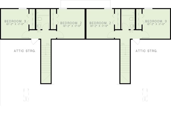 Home Plan - Traditional Floor Plan - Upper Floor Plan #17-1050