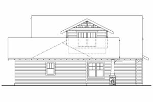 Exterior - Rear Elevation for Craftsman House Plan #124-669 - 3 bed, 2.5 bath