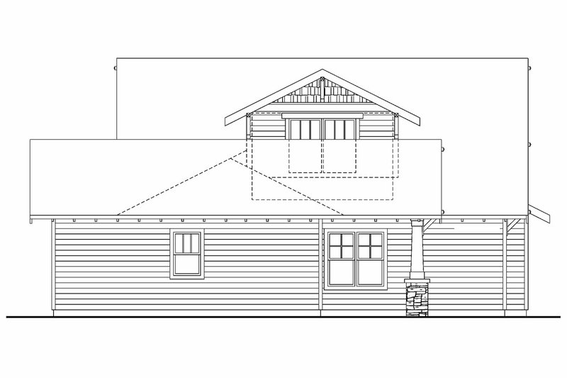 Home Plan - Exterior - Rear Elevation for Craftsman House Plan #124-669 - 3 bed, 2.5 bath