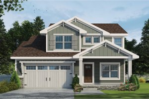 Architectural House Design - Craftsman Exterior - Front Elevation Plan #20-2359