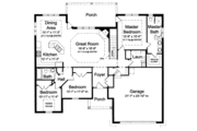 Country Style House Plan - 3 Beds 2 Baths 1681 Sq/Ft Plan #46-459 