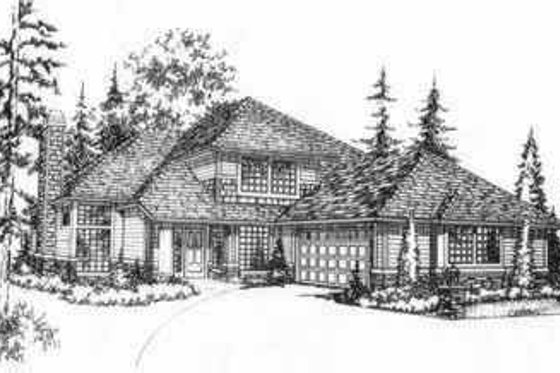 Exterior - Front Elevation for Cottage House Plan #78-198 - 2 bed, 3 bath