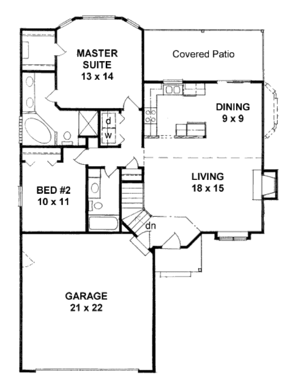 Home Plan - Traditional Floor Plan - Main Floor Plan #58-158