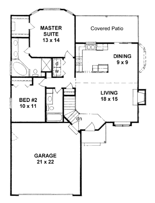 House Blueprint - Traditional Floor Plan - Main Floor Plan #58-158