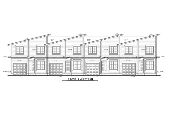 Exterior - Front Elevation 5 for Contemporary House Plan #20-2464 - 12 bed, 12.5 bath