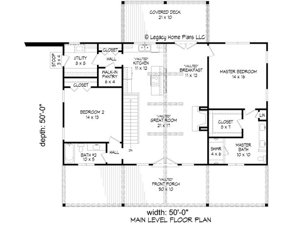 Ranch Floor Plan - Main Floor Plan #932-572
