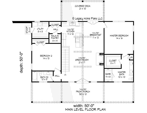 House Design - Ranch Floor Plan - Main Floor Plan #932-572