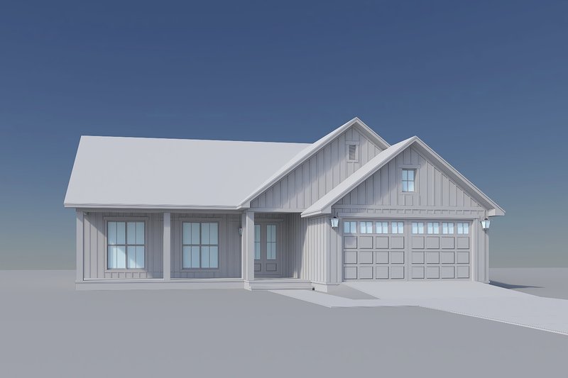 House Blueprint - Exterior - Front Elevation 9 for Farmhouse House Plan #430-428 - 3 bed, 2 bath