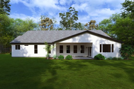 Exterior - Rear Elevation for Craftsman House Plan #1111-44 - 4 bed, 2.5 bath