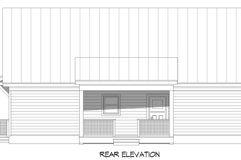 Architectural House Design - Exterior - Rear Elevation for Contemporary House Plan #932-941 - 2 bed, 2 bath