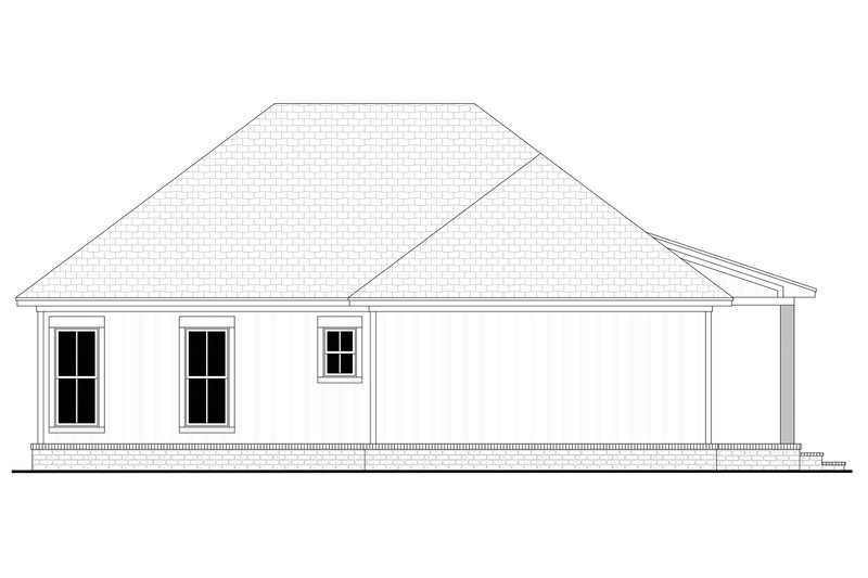 Architectural House Design - Exterior - Rear Elevation for Country House Plan #430-239 - 2 bed, 2 bath