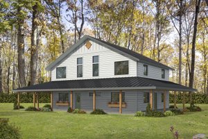 House Plan Design - Farmhouse Exterior - Front Elevation Plan #117-1061