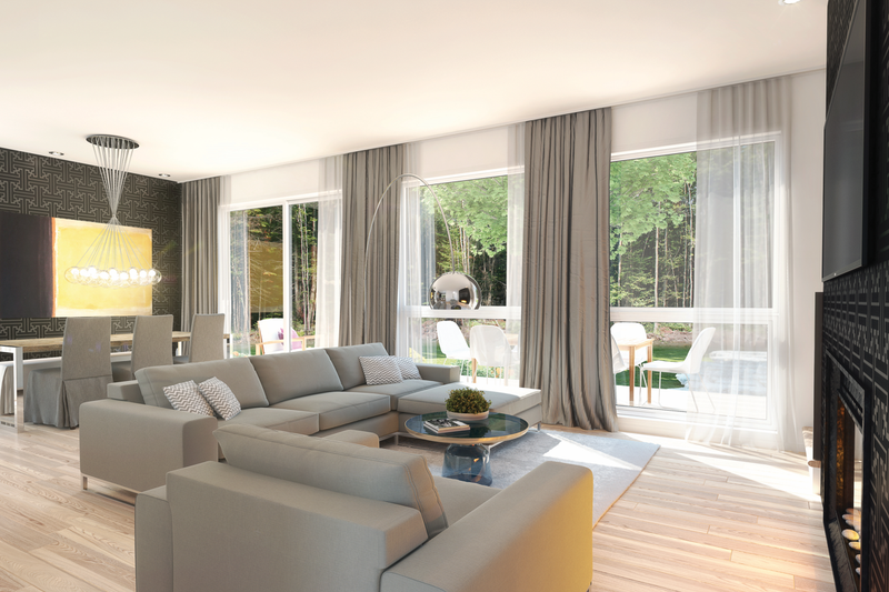 House Blueprint - Interior - Family Room for Contemporary House Plan #23-2796 - 4 bed, 2.5 bath
