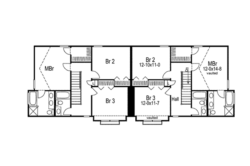 Dream House Plan - Floor Plan - Upper Floor for Traditional House Plan #57-574 - 3 bed, 2.5 bath