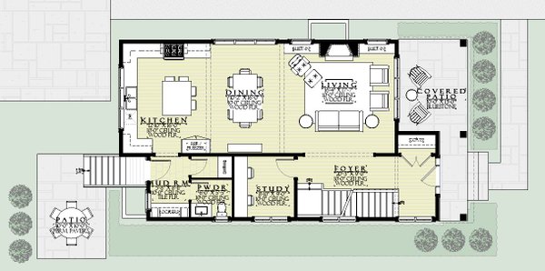 House Blueprint - Farmhouse Floor Plan - Main Floor Plan #901-154