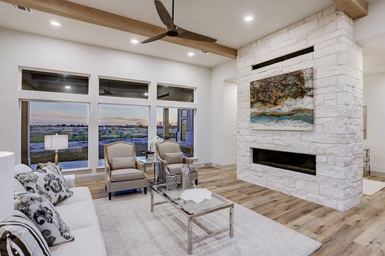 Interior - Family Room 1 for Modern House Plan #1096-56 - 4 bed, 3.5 bath