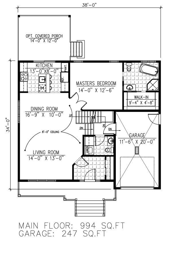 Craftsman Floor Plan - Main Floor Plan #138-370