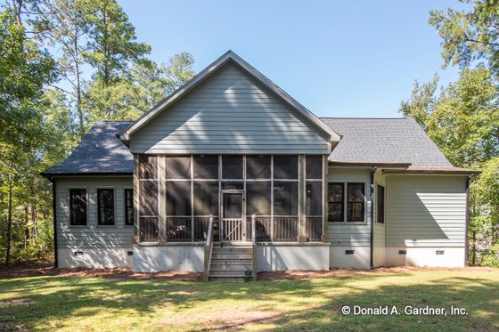 Exterior - Rear Elevation for European House Plan #929-966 - 3 bed, 2 bath