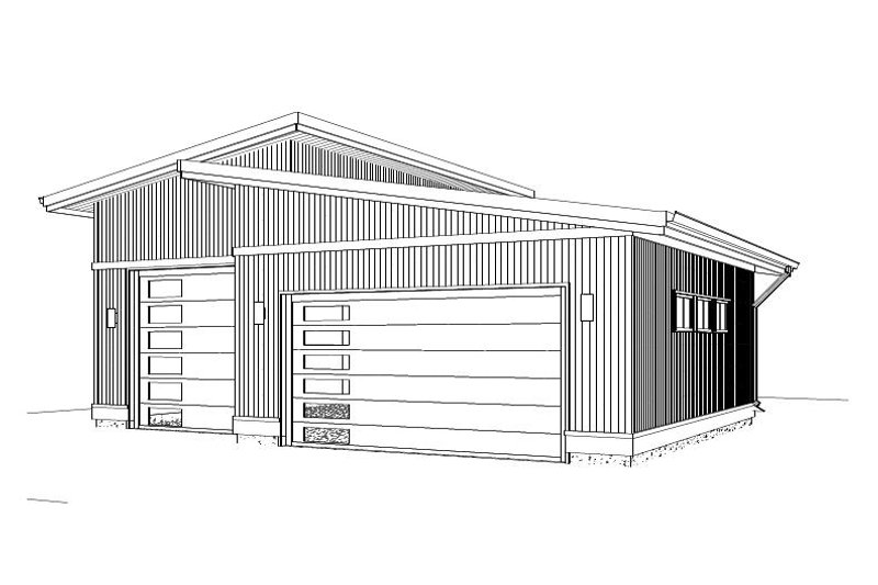 Home Plan - Exterior - Front Elevation 5 for Contemporary House Plan #895-161, 0 bath