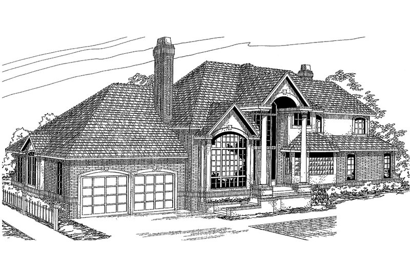 House Plan Design - European Exterior - Front Elevation Plan #124-349