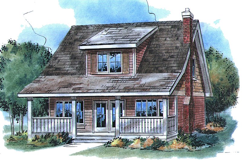 House Blueprint - Country Exterior - Front Elevation Plan #18-2001