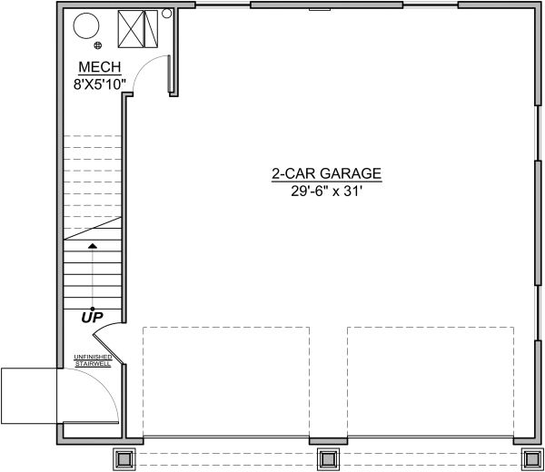 Craftsman Floor Plan - Main Floor Plan #1073-10