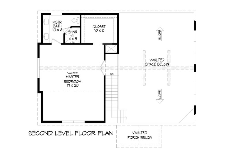 Home Plan - Floor Plan - Upper Floor for Southern House Plan #932-810 - 3 bed, 2 bath