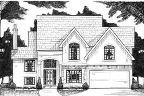 Exterior - Front Elevation for Traditional House Plan #6-125 - 4 bed, 3.5 bath
