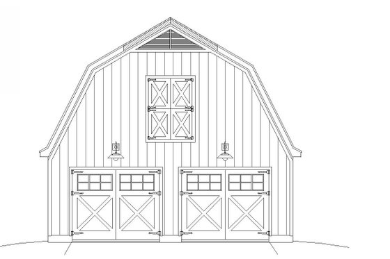 Exterior - Front Elevation 3 for Farmhouse House Plan #932-159, 0.5 bath