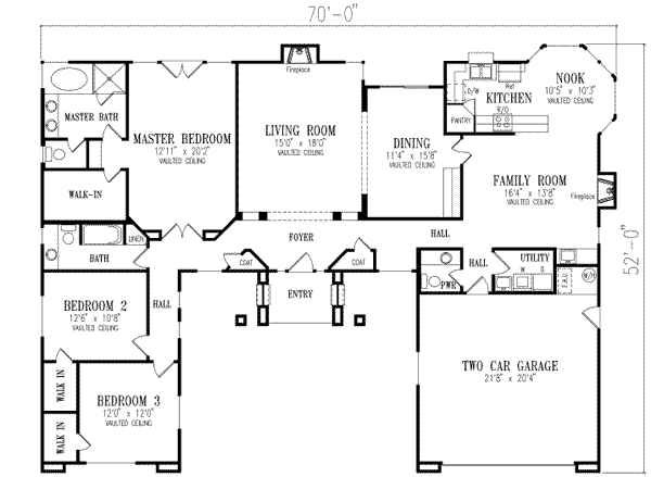 Adobe / Southwestern Floor Plan - Main Floor Plan #1-493
