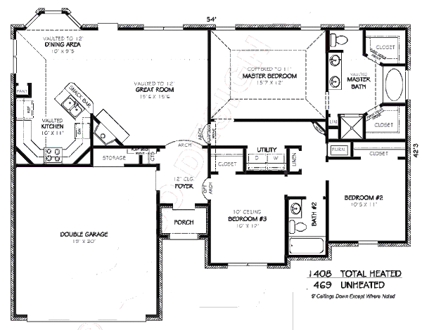 European Floor Plan - Main Floor Plan #424-176