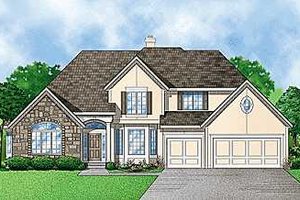 Traditional Exterior - Front Elevation Plan #67-102