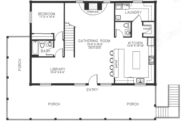 Floor Plan - Main Floor Plan #115-163