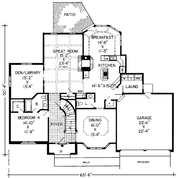 Traditional Floor Plan - Main Floor Plan #312-105