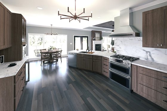 Interior - Kitchen 1 for Farmhouse House Plan #44-281 - 4 bed, 3 bath