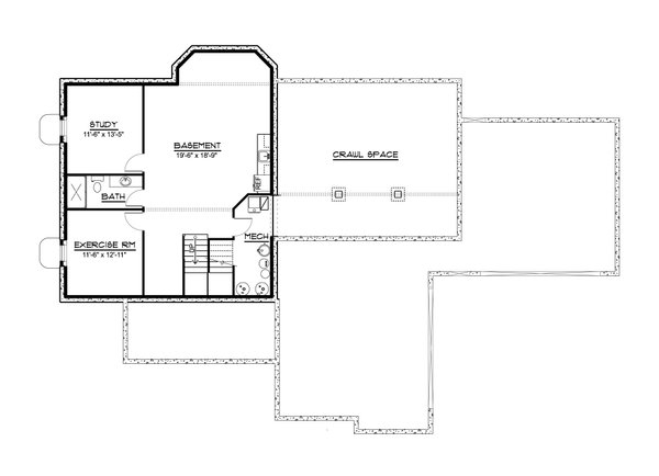Home Plan - Country Floor Plan - Lower Floor Plan #1064-349
