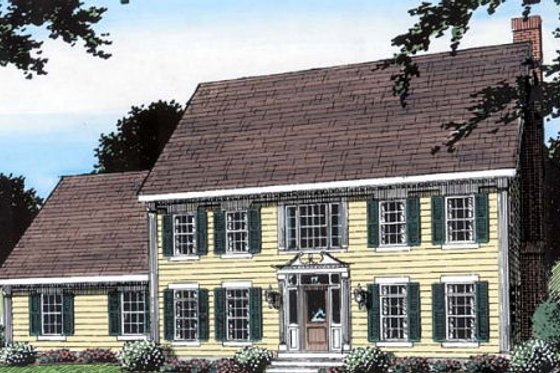 Exterior - Front Elevation for Traditional House Plan #312-837 - 3 bed, 2.5 bath