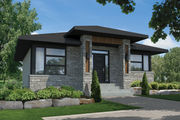 Contemporary Style House Plan - 2 Beds 1 Baths 1012 Sq/Ft Plan #25-4462 