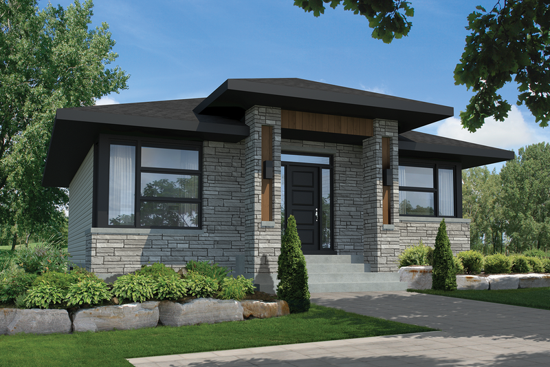 Contemporary Style House Plan - 2 Beds 1 Baths 1012 Sq/Ft Plan #25-4462