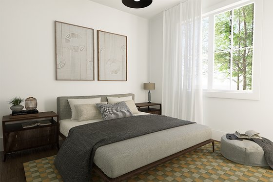 Interior - Master Bedroom for European House Plan #23-2856 - 2 bed, 1 bath