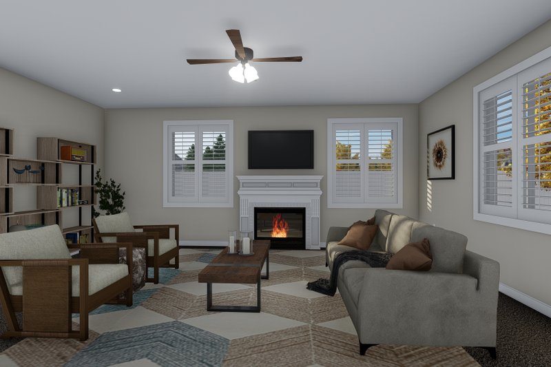 House Plan Design - Interior - Family Room 1 for Traditional House Plan #1060-105 - 4 bed, 2.5 bath