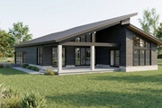 Modern Style House Plan - 3 Beds 2 Baths 1529 Sq/Ft Plan #923-455 Exterior 