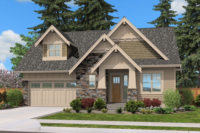 Dream House Plan - Cottage Exterior - Front Elevation Plan #132-567