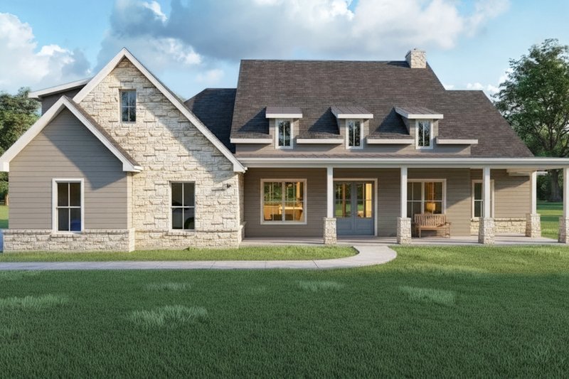 Architectural House Design - Exterior - Front Elevation 2 for Craftsman House Plan #1127-9 - 3 bed, 2 bath