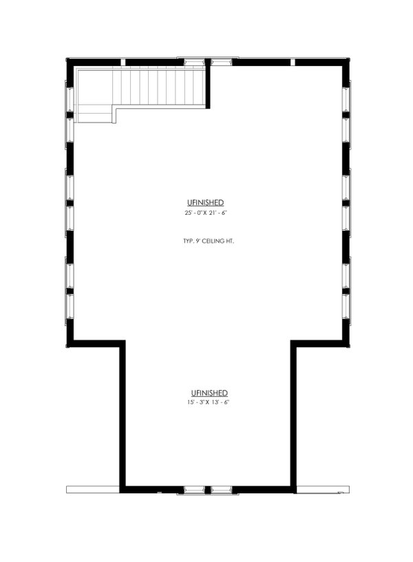 Farmhouse Floor Plan - Upper Floor Plan #1114-46